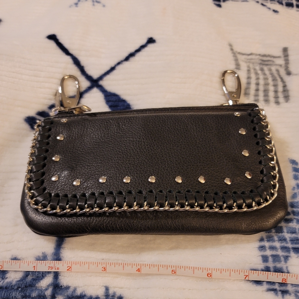 Leather Hipbag/ Clutch/ Wristlet